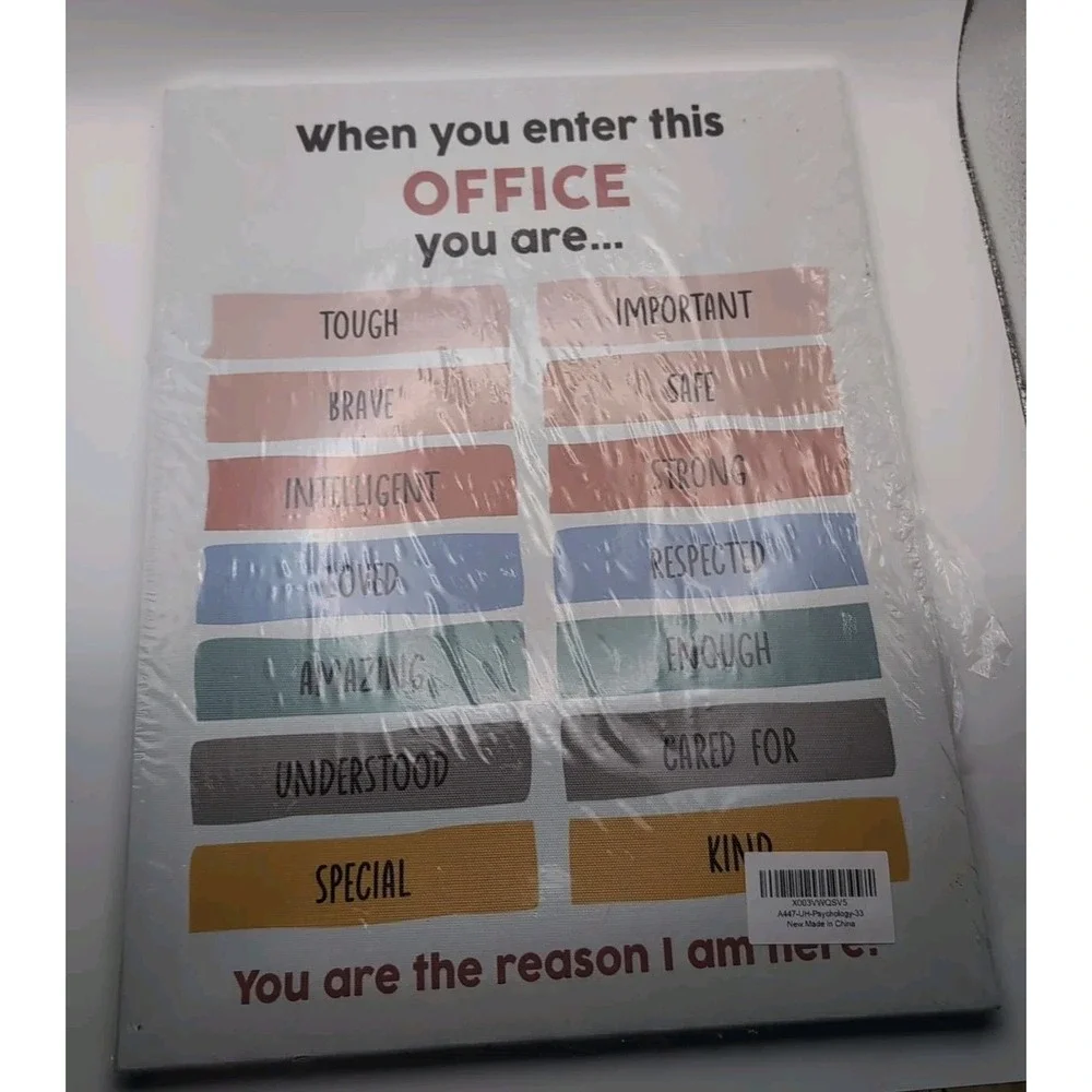 When You enter This Office You Are...Canvas‎ Wooden Frames Sign 11.5 X 15